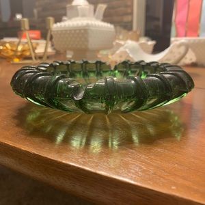 Green Fostoria ashtray